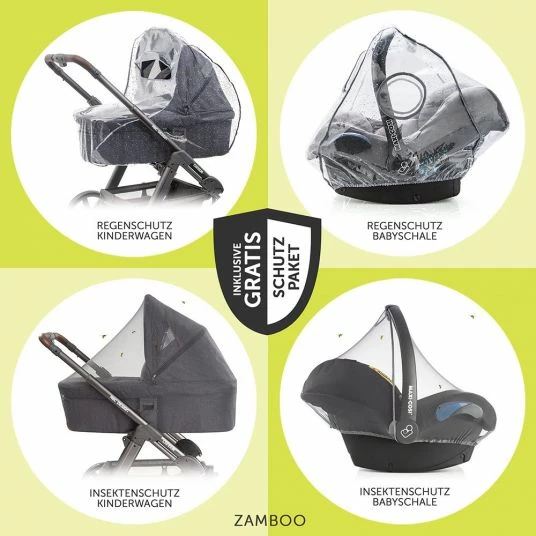 Best deal 🎁 ABC Design 3in1 Kinderwagen-Set Catania 4 - Circle Edition - inkl. Babywanne, Autositz und XXL Zubehörpaket - Woven Graphite 🔔 3 Best deal 🎁 ABC Design 3in1 Kinderwagen-Set Catania 4 - Circle Edition - inkl. Babywanne, Autositz und XXL Zubehörpaket - Woven Graphite 🔔 - Image 3