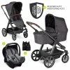 Hot Sale ⌛ ABC Design 3in1 Kinderwagen-Set Condor 4 - inkl. Babyschale Tulip & XXL Zubehörpaket - Street 👏