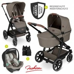 Buy 👏 ABC Design 3in1 Kinderwagen-Set Condor 4 - inkl. Babywanne, Babyschale Tulip, Sportsitz & Zubehörpaket - Fashion Edition - Nature - Collection 2022 ⌛