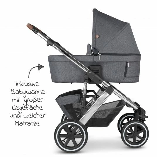 Brand new 🤩 ABC Design 3in1 Kinderwagen-Set Salsa 4 Air - inkl. Babywanne, Autositz Tulip, Sportsitz und Zubehörpaket - Diamond Edition - Asphalt - Collection 2023 😉 5 Brand new 🤩 ABC Design 3in1 Kinderwagen-Set Salsa 4 Air - inkl. Babywanne, Autositz Tulip, Sportsitz und Zubehörpaket - Diamond Edition - Asphalt - Collection 2023 😉 - Image 5