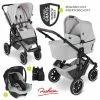 Best Sale 🎉 ABC Design 3in1 Kinderwagen-Set Salsa 4 Air - inkl. Babywanne, Babyschale Tulip, Sportsitz und Zubehörpaket - Fashion Edition - Mineral - Collection 2022 😍