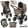 Budget 👏 ABC Design 3in1 Kinderwagen-Set Salsa 4 Air Starter Set inkl. Tulip und XXL Zubehörpaket - Pure Edition - Cream - Collection 2023 😀