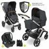Coupon 🔔 ABC Design 3in1 Kinderwagen-Set Salsa 4 - inkl. Babywanne, Babyschale Tulip, Sportsitz und Zubehörpaket - Storm - Collection 2022 🛒