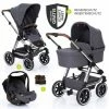 Discount 😀 ABC Design 3in1 Pram Set Condor 4 Air - Diamond Special Edition - incl. baby bath, baby seat & accessories package - Asphalt 😀