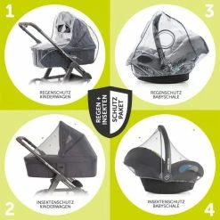 Discount 😀 ABC Design 3in1 Pram Set Condor 4 Air - Diamond Special Edition - incl. baby bath, baby seat & accessories package - Asphalt 😀 -Way Sales abc design 3in1 kinderwagenset condor 4 air diamond special edition inkl babywanne babyschale zubehorpaket asphalt 481907 121907 321000 zamboo set d2