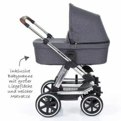 Discount 😀 ABC Design 3in1 Pram Set Condor 4 Air - Diamond Special Edition - incl. baby bath, baby seat & accessories package - Asphalt 😀 -Way Sales abc design 3in1 kinderwagenset condor 4 air diamond special edition inkl babywanne babyschale zubehorpaket asphalt 481907 121907 321000 zamboo set d3