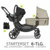 Outlet 😉 ABC Design Geschwisterwagen & Zwillingskinderwagen Zoom inkl. 2 Sportsitzen, Babywanne und Babyschale Tulip - Classic Edition - Reed - Collection 2023 ⭐