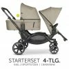 Coupon 👍 ABC Design Geschwisterwagen & Zwillingskinderwagen Zoom inkl. 2 Sportsitzen und Babywanne - Classic Edition - Reed - Collection 2023 🔥