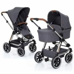 Outlet 🧨 ABC Design Condor 4 Air pushchair - Diamond Special Edition - incl. baby bath & sports seat - Asphalt ❤️
