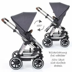 Outlet 🧨 ABC Design Condor 4 Air pushchair - Diamond Special Edition - incl. baby bath & sports seat - Asphalt ❤️ -Way Sales abc design kombi kinderwagen condor 4 air diamond special edition inkl babywanne sportsitz asphalt 12000481907 d5