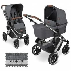 Cheapest 🔔 ABC Design Kombi-Kinderwagen Salsa 4 Air - inkl. Babywanne & Sportsitz - Diamond Edition - Asphalt - Collection 2023 🌟