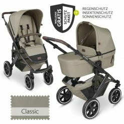 Best Pirce 🎁 ABC Design Kombi-Kinderwagen Salsa 4 Air - inkl. Babywanne & Sportsitz mit XXL Zubehörpaket - Classic Edition - Reed - Collection 2023 🤩
