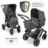 Promo ✨ ABC Design Kombi-Kinderwagen Salsa 4 Air - inkl. Babywanne, Sportsitz und XXL Zubehör-Paket - Diamond Edition - Asphalt - Collection 2022 🎁
