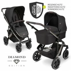 Buy 🛒 ABC Design Kombi-Kinderwagen Salsa 4 Air - inkl. Babywanne, Sportsitz und XXL Zubehör-Paket - Diamond Edition - Dolphin - Collection 2022 ❤️