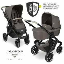 Promo 🥰 ABC Design Kombi-Kinderwagen Salsa 4 Air - inkl. Babywanne, Sportsitz und XXL Zubehör-Paket - Diamond Edition - Herb - Collection 2022 ✨