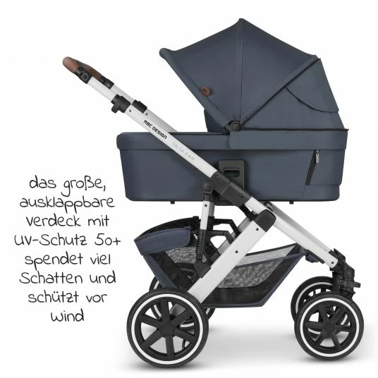 Outlet 👍 ABC Design Kombi-Kinderwagen Salsa 4 Air Set inkl. Neugeborenen-Fußsack und Wickeltasche - Classic Edition - Lake - Collection 2023 ✨ 4 Outlet 👍 ABC Design Kombi-Kinderwagen Salsa 4 Air Set inkl. Neugeborenen-Fußsack und Wickeltasche - Classic Edition - Lake - Collection 2023 ✨ - Image 4