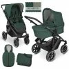 Promo 🎁 ABC Design Kombi-Kinderwagen Salsa 4 Air Set inkl. Neugeborenen-Fußsack und Wickeltasche - Diamond Edition - Basil - Collection 2023 🌟