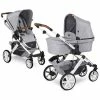 Hot Sale ⌛ ABC Design Kombi-Kinderwagen Salsa 4 2020 - inkl. Babywanne & Sportsitz - Graphite Grey - Collection 2021 ❤️