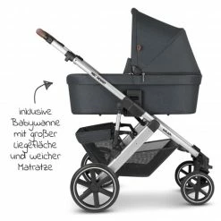 Discount 😍 ABC Design Kombi-Kinderwagen Salsa 4 - inkl. Babywanne, Sportsitz und XXL Zubehör-Paket - Storm - Collection 2022 🤩 -Way Sales abc design kombi kinderwagen salsa 4 inkl babywanne sportsitz und xxl zubehor paket storm 12001502200 zamboo set d2