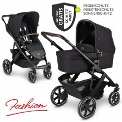 Best Sale 💯 ABC Design Kombi-Kinderwagen Salsa 4 - inkl. Babywanne, Sportsitz & XXL Zubehörpaket - Fashion Edition - Midnight - Collection 2021 🎉