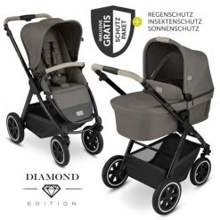Best deal ⭐ ABC Design Kombi-Kinderwagen Samba - inkl. Babywanne, Sportsitz und XXL Zubehör-Paket - Diamond Edition - Herb - Collection 2022 😀