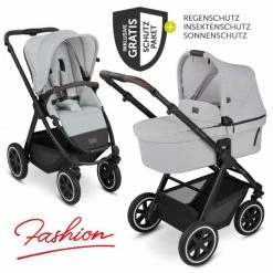 Brand new 🛒 ABC Design Kombi-Kinderwagen Samba - inkl. Babywanne, Sportsitz und XXL Zubehör-Paket - Fashion Edition - Mineral - Collection 2022 😍
