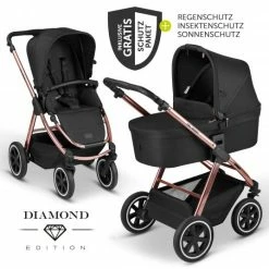 Top 10 🎁 ABC Design Kombi-Kinderwagen Samba - inkl. Babywanne, Sportsitz & XXL Zubehörpaket - Diamond Edition - Rose Gold - Collection 2021 👏