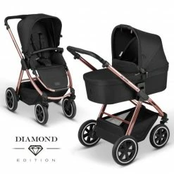 Best Sale ✔️ ABC Design Kombi-Kinderwagen Samba - inkl. Babywanne und Sportsitz - Diamond Edition - Rose Gold - Collection 2021 ✨