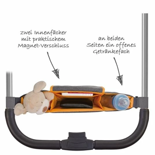 Flash Sale 🤩 Diago Baby carriage organizer - Grey Orange 😀 2 Flash Sale 🤩 Diago Baby carriage organizer - Grey Orange 😀 - Image 2