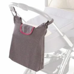 Outlet 🔔 Diago Kinderwagen-Tasche Deluxe - Grau Magenta ✨