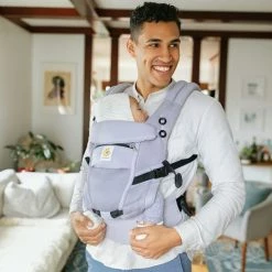 New 🥰 Ergobaby Babytrage Adapt Cool Air Mesh - Lilac Grey 😀 -Way Sales ergobaby babytrage adapt cool air mesh lilac grey bcpeaplilac d4