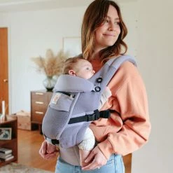 New 🥰 Ergobaby Babytrage Adapt Cool Air Mesh - Lilac Grey 😀 -Way Sales ergobaby babytrage adapt cool air mesh lilac grey bcpeaplilac d5