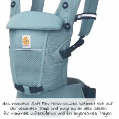 Coupon 🛒 Ergobaby Babytrage Adapt Soft Flex Mesh - Slate Blue ⭐ -Way Sales ergobaby babytrage adapt soft flex mesh slate blue bcasfmsltblu d5