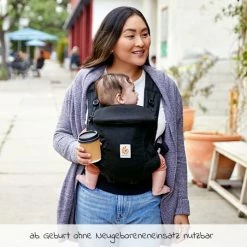 Buy 🎉 Ergobaby Babytrage Adapt Soft Touch Cotton - Onyx Black ✨ -Way Sales ergobaby babytrage adapt soft touch cotton onyx black bcastconyx d2