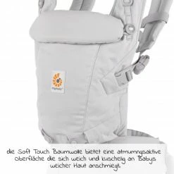 Outlet 🧨 Ergobaby Babytrage Adapt Soft Touch Cotton - Pearl Grey ✨ -Way Sales ergobaby babytrage adapt soft touch cotton pearl grey bcastcgry d5