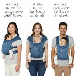 Buy 🤩 Ergobaby Babytrage Embrace Soft Air Mesh für Neugeborene - Blue 🎁 -Way Sales ergobaby babytrage embrace soft air mesh fur neugeborene blue bcemasamblu d2