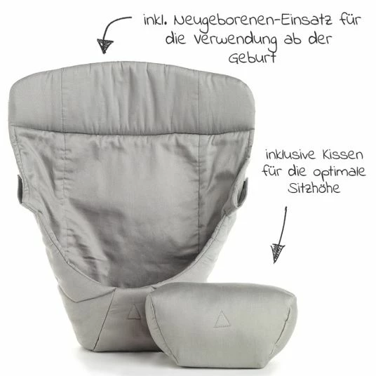 Outlet π Ergobaby Babytragen-Set 360 von Geburt an inkl. Neugeboreneneinsatz Easy Snug Grey - Pearl Grey β 2 Outlet π Ergobaby Babytragen-Set 360 von Geburt an inkl. Neugeboreneneinsatz Easy Snug Grey - Pearl Grey β - Image 2