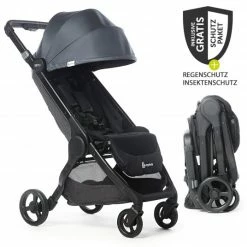 Deals π€© Ergobaby Buggy & Sportwagen Metro+ ab Geburt bis 4 Jahre (22 kg) mit nur 7,8 kg inkl. Regenschutz - Slate Grey β