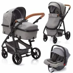 Deals 🎁 Fillikid 3 in 1 Kombi-Kinderwagen-Set Fill Panther mit Kombi-Einheit ( Babywanne + Sportsitz) & Autositz - Hellgrau Melange 💯