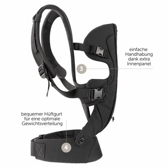 Best Sale ⭐ Fillikid Baby sling Walk 4in1 - Black ⭐ 4 Best Sale ⭐ Fillikid Baby sling Walk 4in1 - Black ⭐ - Image 4