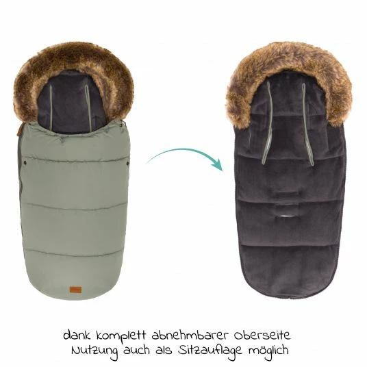 Cheap 👍 Fillikid Fleece-Fußsack mit Fellkragen Manasula - Salbei - Collection 2022 ❤️ 4 Cheap 👍 Fillikid Fleece-Fußsack mit Fellkragen Manasula - Salbei - Collection 2022 ❤️ - Image 4