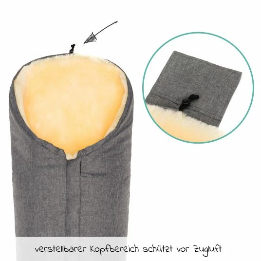 New 🔥 Fillikid Lammfell-Fußsack Tacama - Hellgrau Melange - Collection 2022 🌟 4 New 🔥 Fillikid Lammfell-Fußsack Tacama - Hellgrau Melange - Collection 2022 🌟 - Image 4