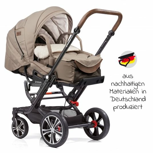 Outlet 🧨 Gesslein 2in1 Kinder-Kombiwagen F6 Air+ Classic mit C1 Lift Tragetasche & Sportwagenaufsatz mit Schwenkschieber - Schwarz-Sand - Collection 2022 🎁 2 Outlet 🧨 Gesslein 2in1 Kinder-Kombiwagen F6 Air+ Classic mit C1 Lift Tragetasche & Sportwagenaufsatz mit Schwenkschieber - Schwarz-Sand - Collection 2022 🎁 - Image 2