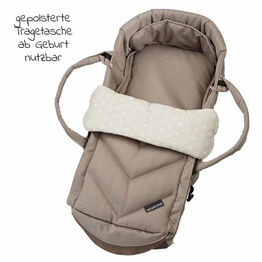 Outlet 🧨 Gesslein 2in1 Kinder-Kombiwagen F6 Air+ Classic mit C1 Lift Tragetasche & Sportwagenaufsatz mit Schwenkschieber - Schwarz-Sand - Collection 2022 🎁 5 Outlet 🧨 Gesslein 2in1 Kinder-Kombiwagen F6 Air+ Classic mit C1 Lift Tragetasche & Sportwagenaufsatz mit Schwenkschieber - Schwarz-Sand - Collection 2022 🎁 - Image 5