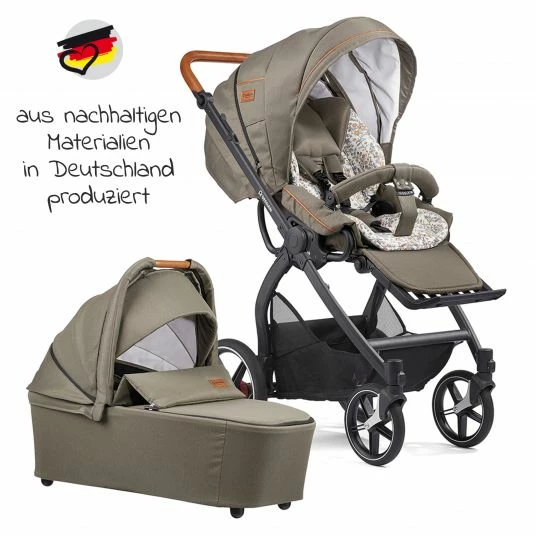 Flash Sale 🎁 Gesslein 2in1 Kinder-Kombiwagen FX4 Soft+ Classic mit CX3 Wanne & umsetzbarern Sportwagenaufsatz - Schwarz-Cognac-Khaki - Collection 2022 ✨ 2 Flash Sale 🎁 Gesslein 2in1 Kinder-Kombiwagen FX4 Soft+ Classic mit CX3 Wanne & umsetzbarern Sportwagenaufsatz - Schwarz-Cognac-Khaki - Collection 2022 ✨ - Image 2