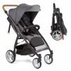 Outlet 😉 Gesslein Buggy & Sportwagen Smiloo Happy plus mit Liegeposition, höhenverstellbarer Schieber, bis 20 kg - Black-Cognac-Steel Grey - Collection 2022 🔔
