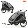 Cheap ✨ Hauck 2in1 Fahrradanhänger Dryk Duo für 2 Kinder (bis 44 kg) - Bike Trailer & City Buggy - Grey 🥰
