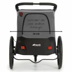 Cheap ✨ Hauck 2in1 Fahrradanhänger Dryk Duo für 2 Kinder (bis 44 kg) - Bike Trailer & City Buggy - Grey 🥰 -Way Sales hauck 2in1 fahrradanhanger dryk duo fur 2 kinder bis 44 kg bike trailer city buggy grey 515013 d4