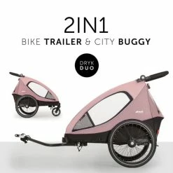 Best Sale 🎁 Hauck 2in1 Fahrradanhänger Dryk Duo für 2 Kinder (bis 44 kg) - Bike Trailer & City Buggy - Rose ⭐ -Way Sales hauck 2in1 fahrradanhanger dryk duo fur 2 kinder bis 44 kg bike trailer city buggy rose 515037 d2