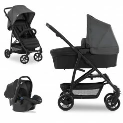 Best Pirce 😀 Hauck 3in1 Kinderwagen-Set Rapid 4 Trioset (bis 25 kg) inkl. Babyschale Comfort Fix - Grey - Collection 2022 👍